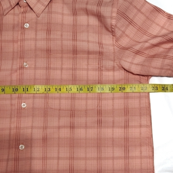 SWISS Alps Orange Plaid Button Down Shirt - Picture 4 of 6